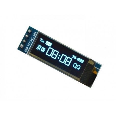 ماژول نمایشگر OLED تک رنگ 0.91 اینچ دارای ارتباط I2C و چیپ درایور SSD1306
